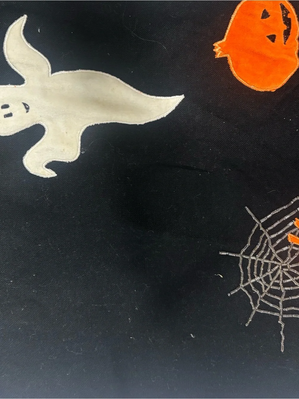 Pottery Barn Black Halloween Table Runner